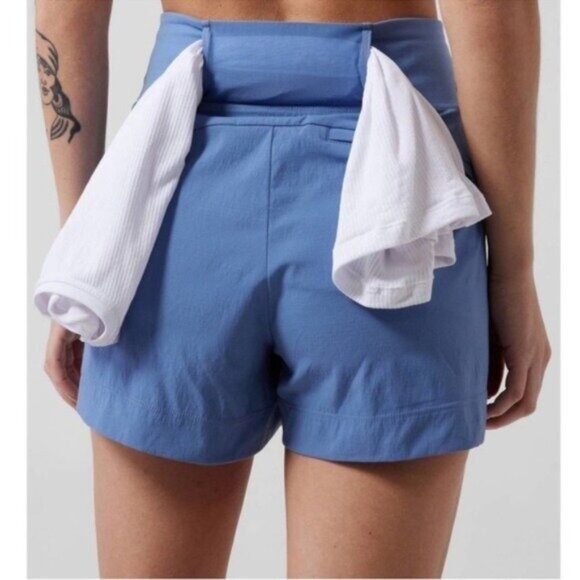 Athleta Trekkie North Short 14 Blue Active Pocket Hiking UPF Breathable - Picture 3 of 11